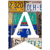 Bannière À Fanions Plaque de licence Rusty Retro Anniversaire (Troisième drapeau)