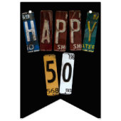 Bannière À Fanions plaque d'immatriculation rouillée 50e anniversaire (Troisième drapeau)