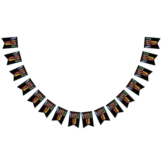 Bannière À Fanions plaque d'immatriculation rouillée 75e anniversaire (Tout)