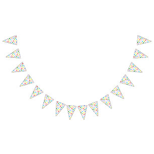 Bannière À Fanions Point de polka coloré