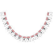 Bannière À Fanions Point rouge et blanc fête d'anniversaire (Tout)