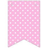 Bannière À Fanions Pointe Polka et empreintes de bébé (Premier drapeau)