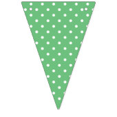 Bannière À Fanions Pointillisme Classique Blanc - Vert Été (Troisième drapeau)