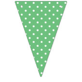 Bannière À Fanions Pointillisme Classique Blanc - Vert Été (Deuxième drapeau)