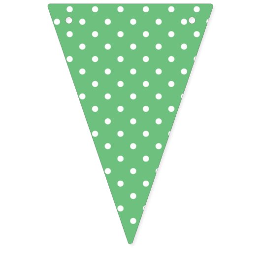 Bannière À Fanions Pointillisme Classique Blanc - Vert Été (Premier drapeau)