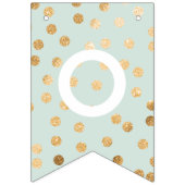 Bannière À Fanions Points de Parties scintillant d'or Mint Beige Faux (Deuxième drapeau)