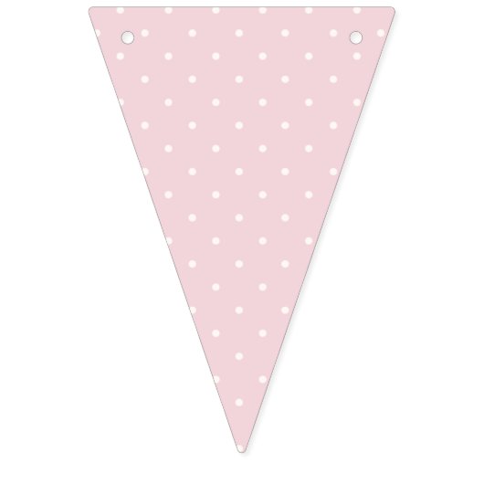 Bannière À Fanions Points de printemps Mcro | Douce rose pâle (Premier drapeau)
