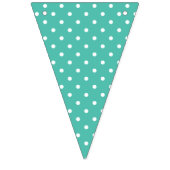 Bannière À Fanions Pois Classiques Blanc - Vert Bluegrass (Troisième drapeau)