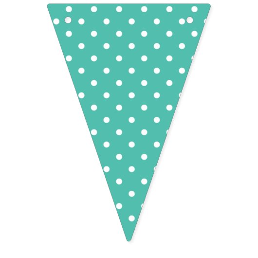 Bannière À Fanions Pois Classiques Blanc - Vert Bluegrass (Premier drapeau)