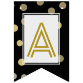 Bannière À Fanions pois d'or du ☆HAPPY BIRTHDAY☆ (Troisième drapeau)