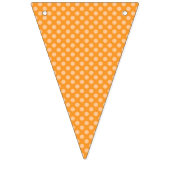Bannière À Fanions Pois oranges et bandes bleues (Troisième drapeau)
