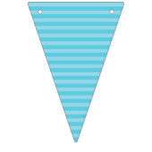 Bannière À Fanions Pois oranges et bandes bleues (Deuxième drapeau)