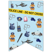 Bannière À Fanions Police Officier Policier Parti d'anniversaire (Premier drapeau)