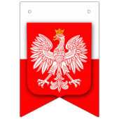 Bannière À Fanions Pologne Polska Polski Emblem Patriotique (Deuxième drapeau)