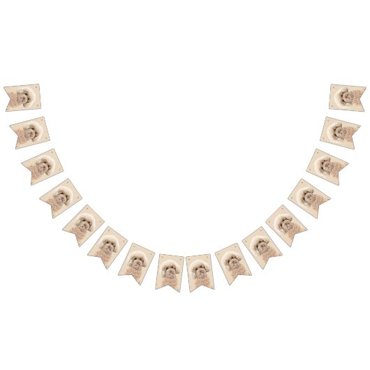 Bannière À Fanions Poodle Miniature Toy Apricot Crème Chien Brown Art (Tout)