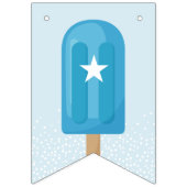Bannière À Fanions Popsicle d'été rouge, blanc et bleu Joyeux anniver (Premier drapeau)