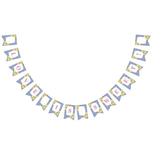 Bannière À Fanions Positano Lemons Bleu Carrelage Blanc Douche Annive (Tout)