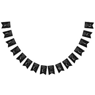 Bannière À Fanions Pot de maçon avec des marguerites sur le mariage