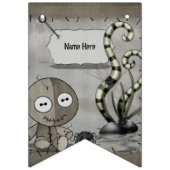 Bannière À Fanions Poupée vaudou gothique MOJO PERSONNALISÉE Annivers (Premier drapeau)