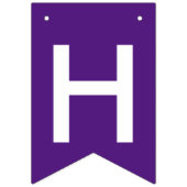 Bannière À Fanions Pourpre et texte simple de joyeux anniversaire de (Deuxième drapeau)