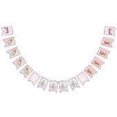 Bannière À Fanions Premier anniversaire éffrayant d'un rose (Tout)