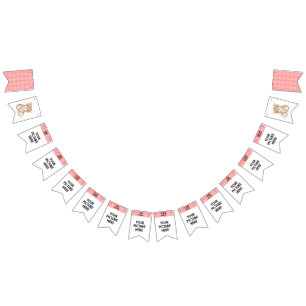 Bannière À Fanions Premier ours de nounours d'anniversaire de