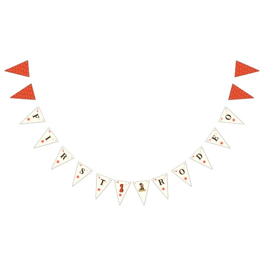 Bannière À Fanions Premier rodéo (Tout)