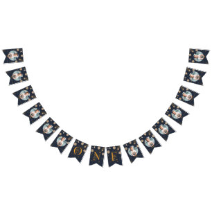 Bannière À Fanions Premier Voyage Autour Du Soleil Anniversaire Drape