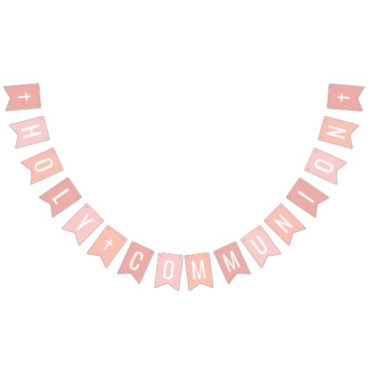 Bannière À Fanions Première Communion Fête de la fille rose (Tout)