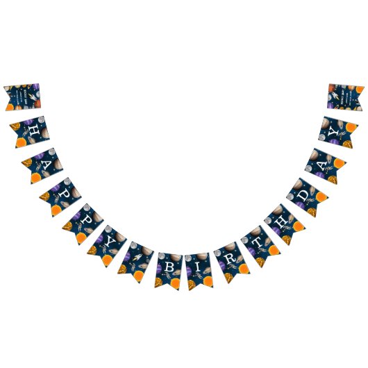 Bannière À Fanions Première fête d'anniversaire de l'astronaute spati (Tout)