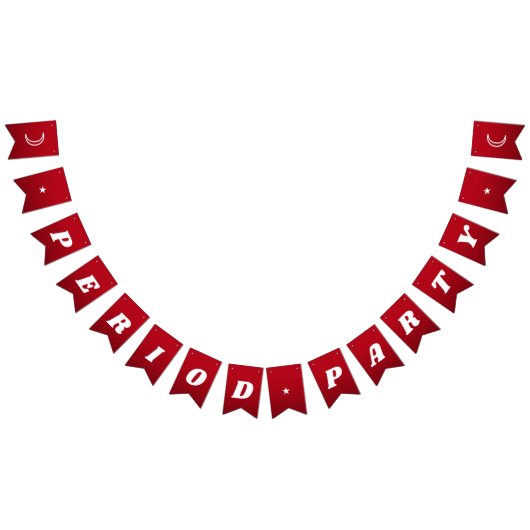 Bannière À Fanions Première Période Cute Dark Red Super Lettres (Tout)