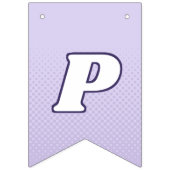 Bannière À Fanions Première période mignonne Lavande violet Funky Let (Troisième drapeau)