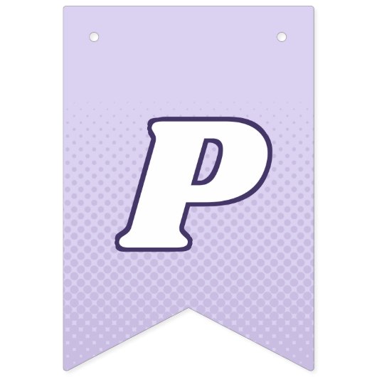 Bannière À Fanions Première période mignonne Lavande violet Funky Let (Troisième drapeau)