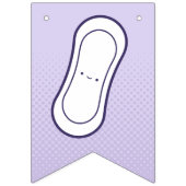 Bannière À Fanions Première Période Pastel Purple Cute Tampon Motif P (Deuxième drapeau)