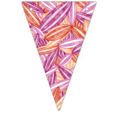 Bannière À Fanions Pride lesbienne Abstraite Fleur Zen Pétales rose (Deuxième drapeau)