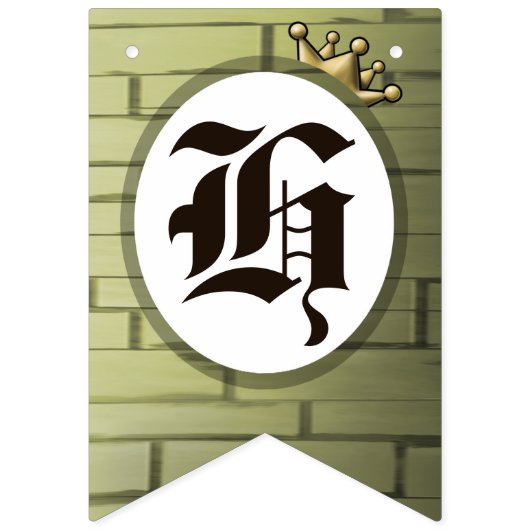 Bannière À Fanions Prince et Couronne fête d'anniversaire (Deuxième drapeau)