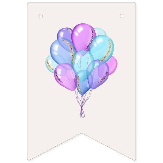 Bannière À Fanions Princesse Birthday de petite fille (Deuxième drapeau)