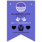 Bannière À Fanions Promotion U-Pick Blueberry Farm (Deuxième drapeau)