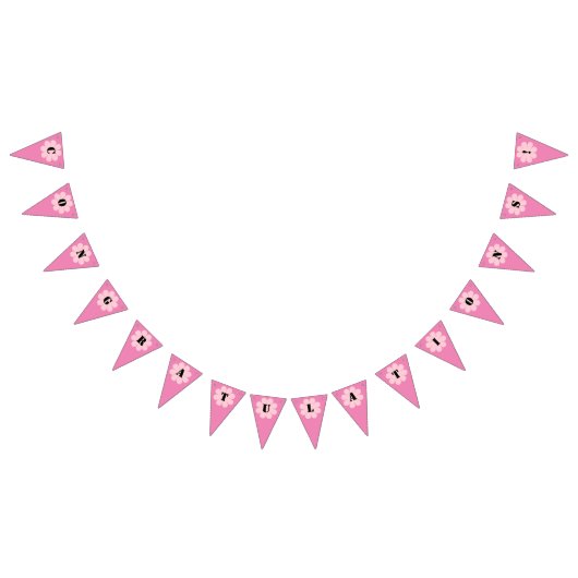 Bannière À Fanions Puissance rose (Tout)