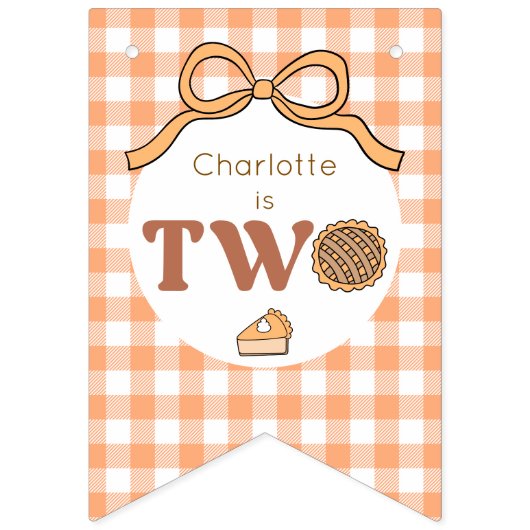 Bannière À Fanions Pumpkin Pie Birthday Banner (Premier drapeau)