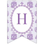 Bannière À Fanions Purple Bow Retro Coquette gâteau Coquette Annivers (Deuxième drapeau)