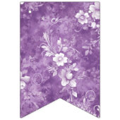 Bannière À Fanions Purple Floral Shabby Chic Custom Age (Premier drapeau)