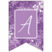 Bannière À Fanions Purple Floral Shabby Chic Custom Age (Troisième drapeau)