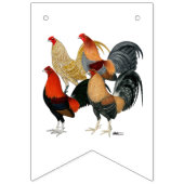 Bannière À Fanions Quatre gamecocks (Deuxième drapeau)