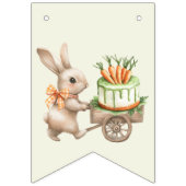 Bannière À Fanions Quelques carottes de lapin 1er aquarelle d'anniver (Premier drapeau)