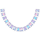 Bannière À Fanions Queue de sirène de Whimsical Joyeux anniversaire (Tout)