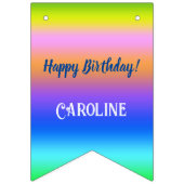 Bannière À Fanions Rainbow Capricorn Parties scintillant fête d'anniv (Premier drapeau)