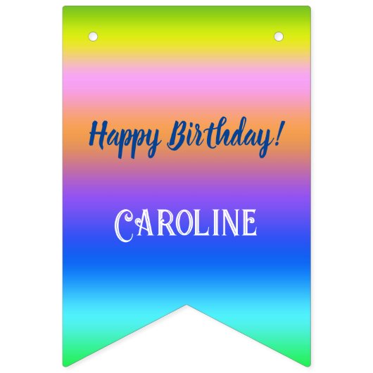 Bannière À Fanions Rainbow Capricorn Parties scintillant fête d'anniv (Premier drapeau)