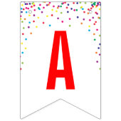 Bannière À Fanions Rainbow confetti arrose la fête d'anniversaire (Troisième drapeau)