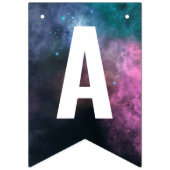 Bannière À Fanions Rainbow Galaxy Anniversaire (Troisième drapeau)